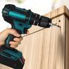 520N.M 13mm 10mm Chuck Torque Electric Drill Flat Hammer Impact Drilling Electric Screwdriver for 18V Battery 3 IN 1