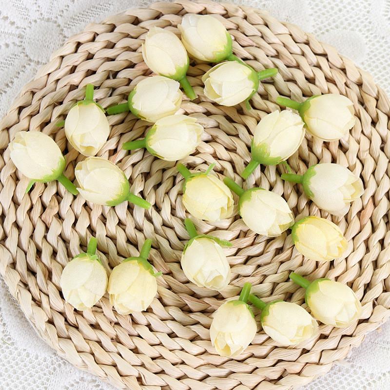 Artificial Rose Silk Buds For Diy Wedding Bouquets Home Decor Craft Supplies