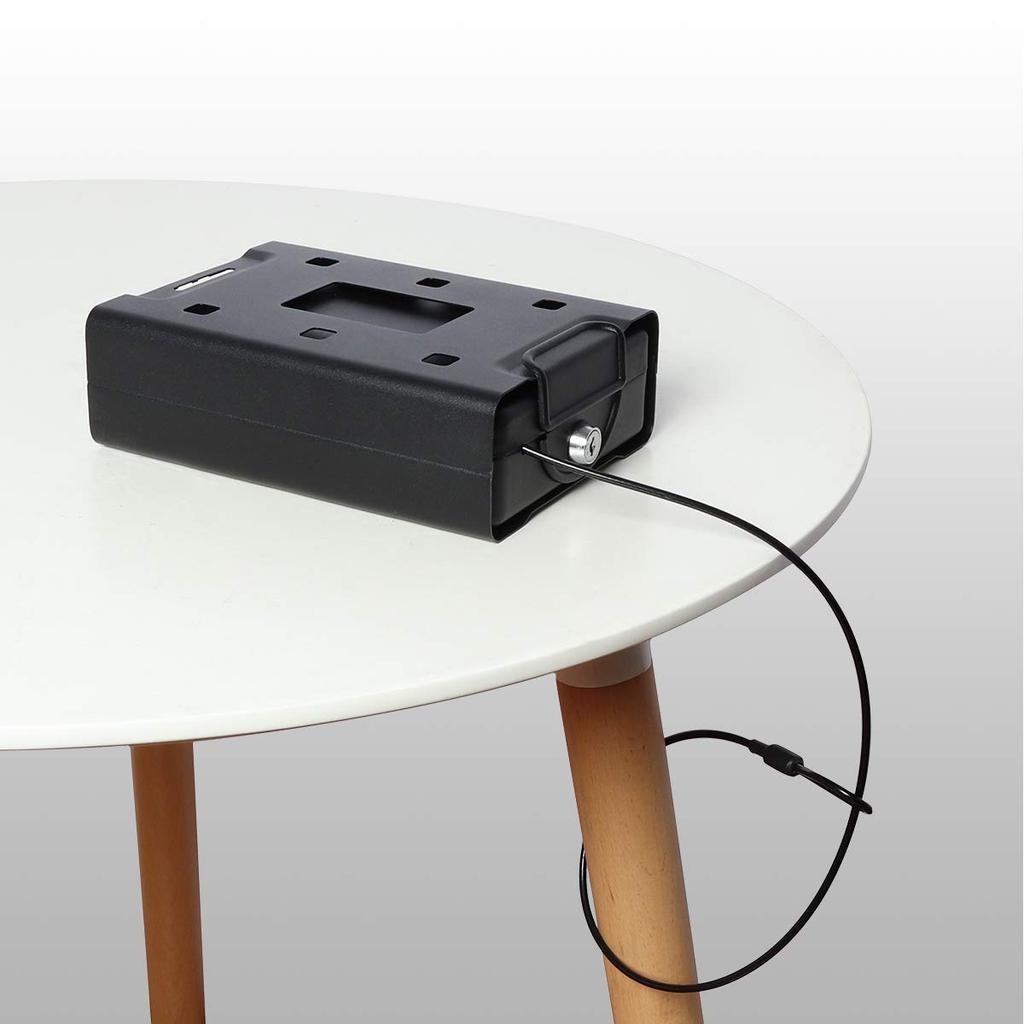 Lysmics Auto-Safe, Tragbarer Safe, Aufbewahrungsbox, Schlüsselschloss, Auto-Safe, Aufbewahrungsbox für Wertsachen mit Draht (Schlüsselverriegelung, Im Auto)