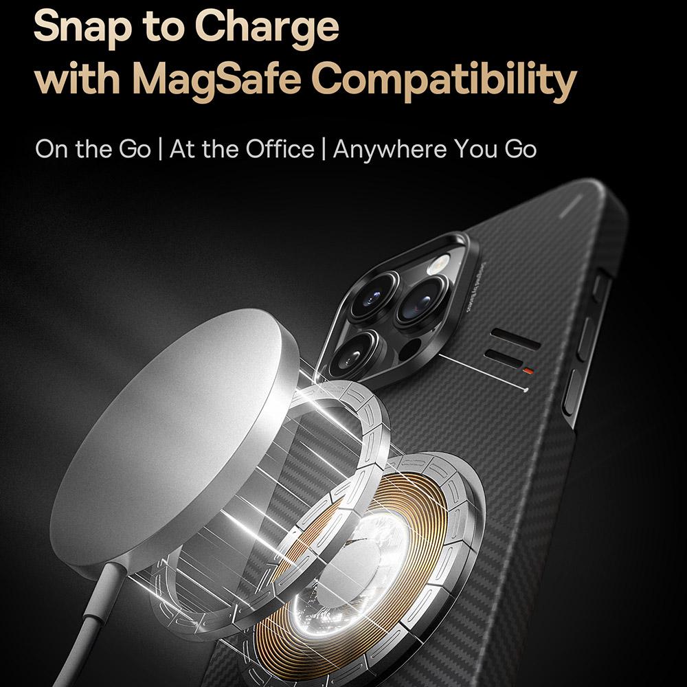 BASEUS BS-PG071 For iPhone 16 Pro Max Case Compatible with MagSafe Aramid Fiber Ultra Thin Protective Cover