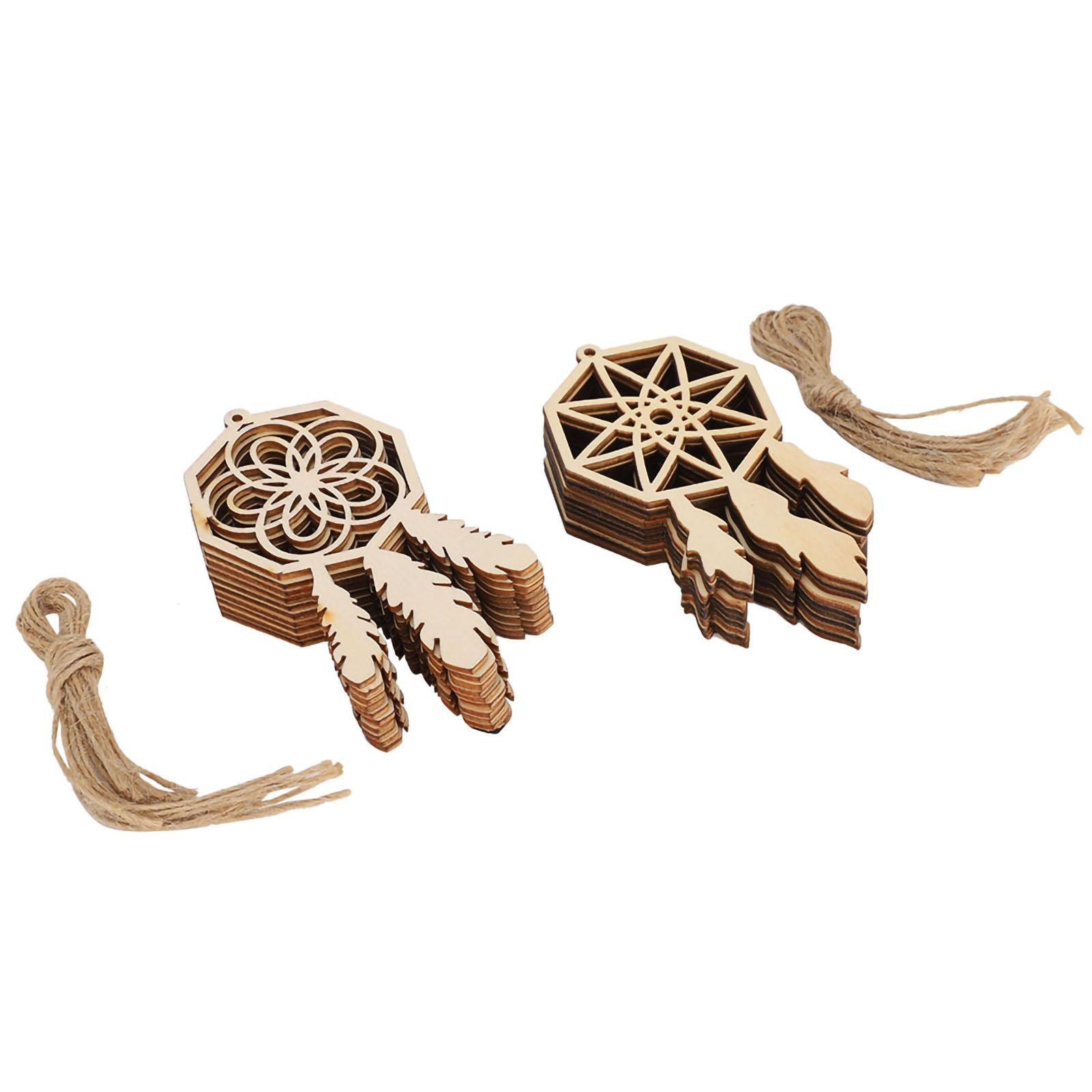 

Праздничные деревянные подвесные украшения Незаконченный набор деревянных украшений для вечеринки на Рождество