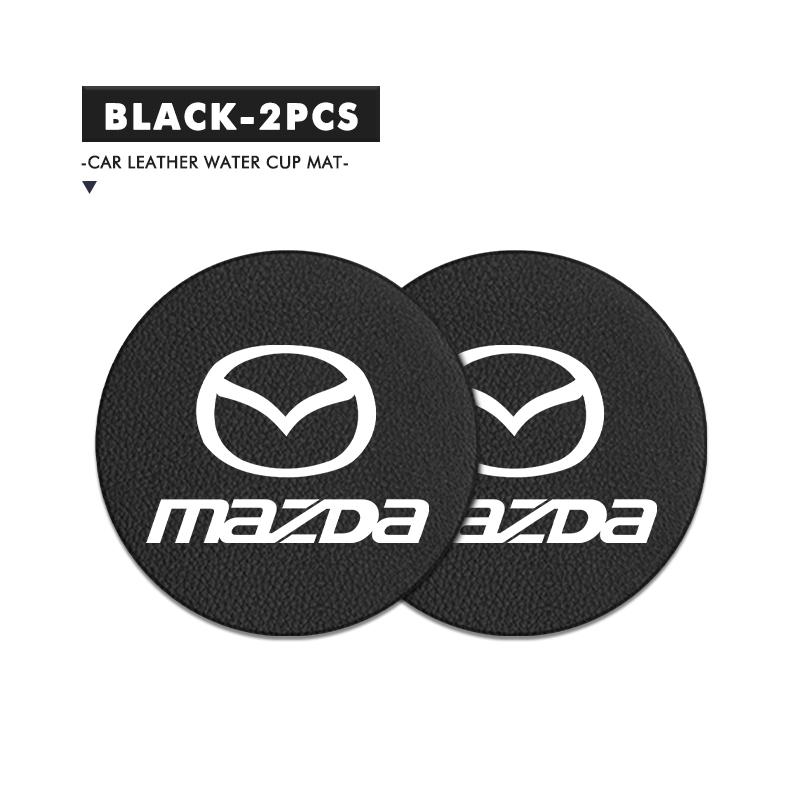 For Mazda 2pcs Car Cup Holder Scratch Guard Suede Mat Non Slip Drink Coaster 2 3 5 6 Axela Atenza Speed 6 CX3 CX4 CX5 CX7 CX8 nh1