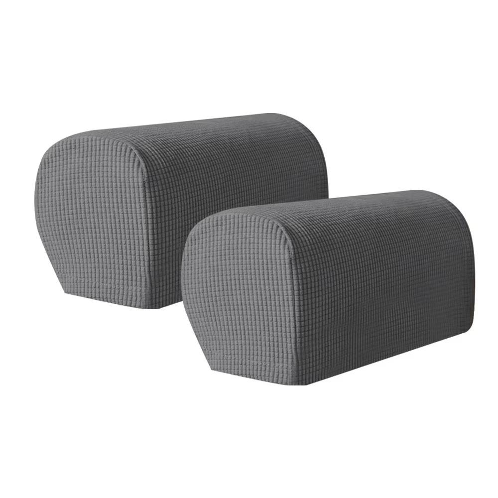 2Pcs Dust-Proof Jacquard Sofa Arm Covers Elastic Stretch Armchair Slipcovers  Chairs