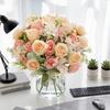 1pc Artificial Flowers Silk Roses Wedding Wreath Home Room Table Festival Decor Bridal Bouquets Outdoor Yard Garden DIY Gift Box