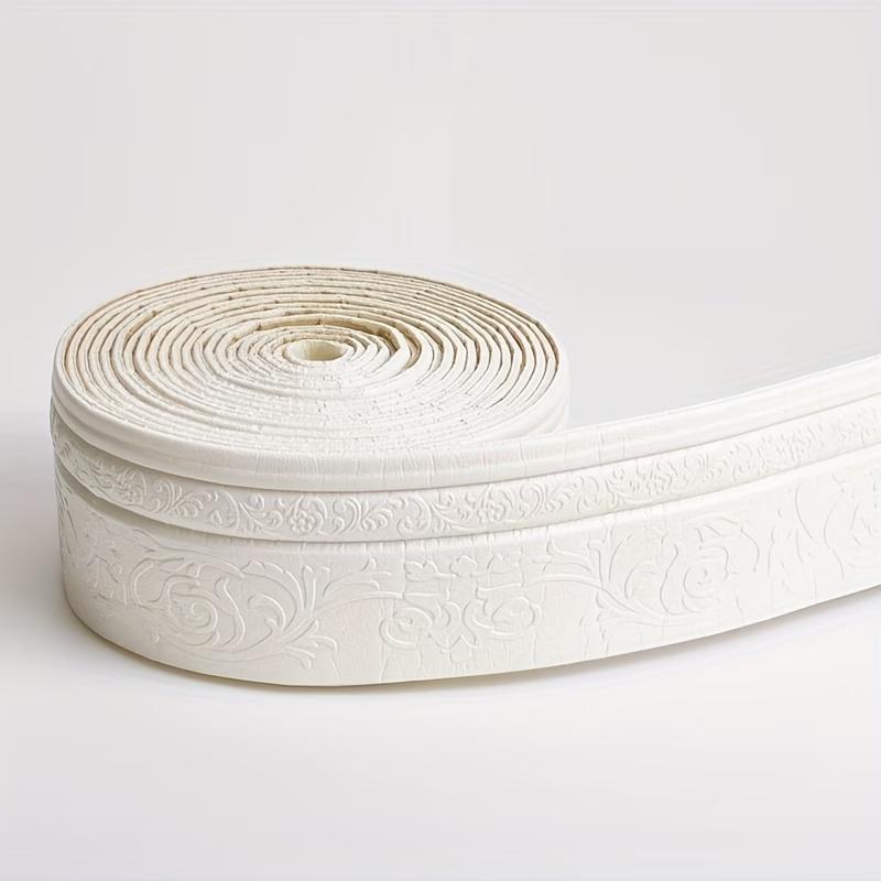 1 STuks 2,3m X 10cm Zelfklevend 3D Patroon Behang Decoratieve Lijn Plintlijn Decoratie Muurrand Sticker