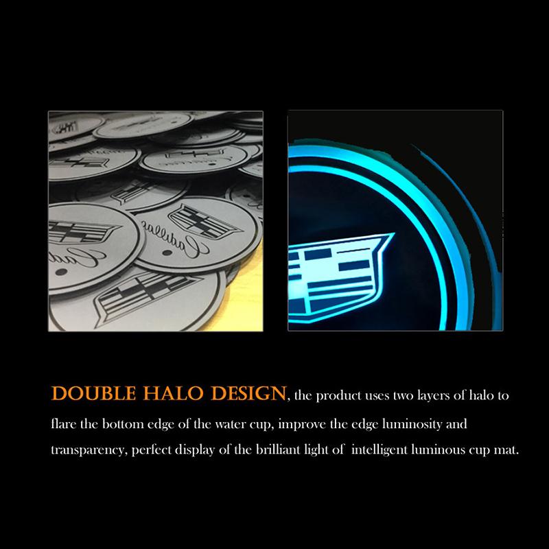 1 Stück Auto Tassenuntersetzer mit 7 Farben LED-Leuchten Getränkehalter Untersetzer Auto Leuchtender Wasseruntersetzer Universell für verschiedene Automodelle