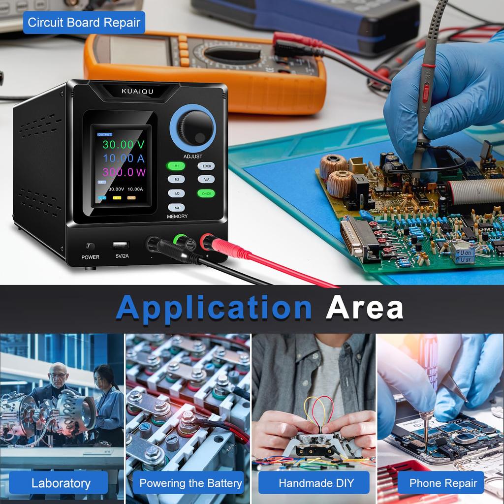 High Quality Programmable Power Supply RS232 USB Lab DC Voltage Regulator 30V 10A 220V to12V 24V Adjustable Switching Source