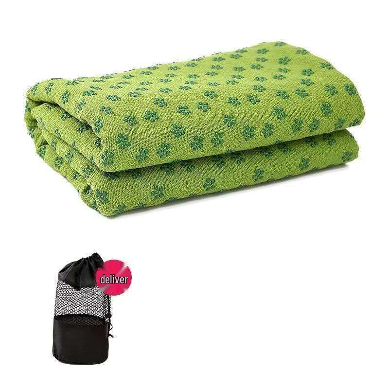 Extra Long & Wide Non-Slip Yoga Towel: Absorbent, Washable Blanket with Mesh Bag