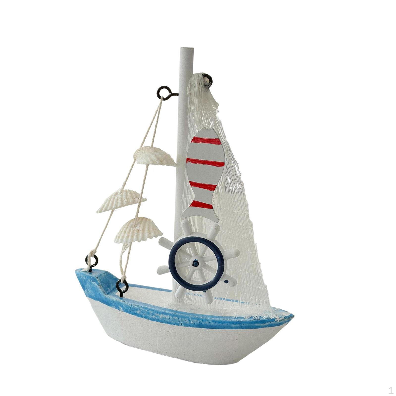 

Handcrafted Nautical-themed Sailboat Model, Handmade Decorative Ornament for The Home, Office Or Style A