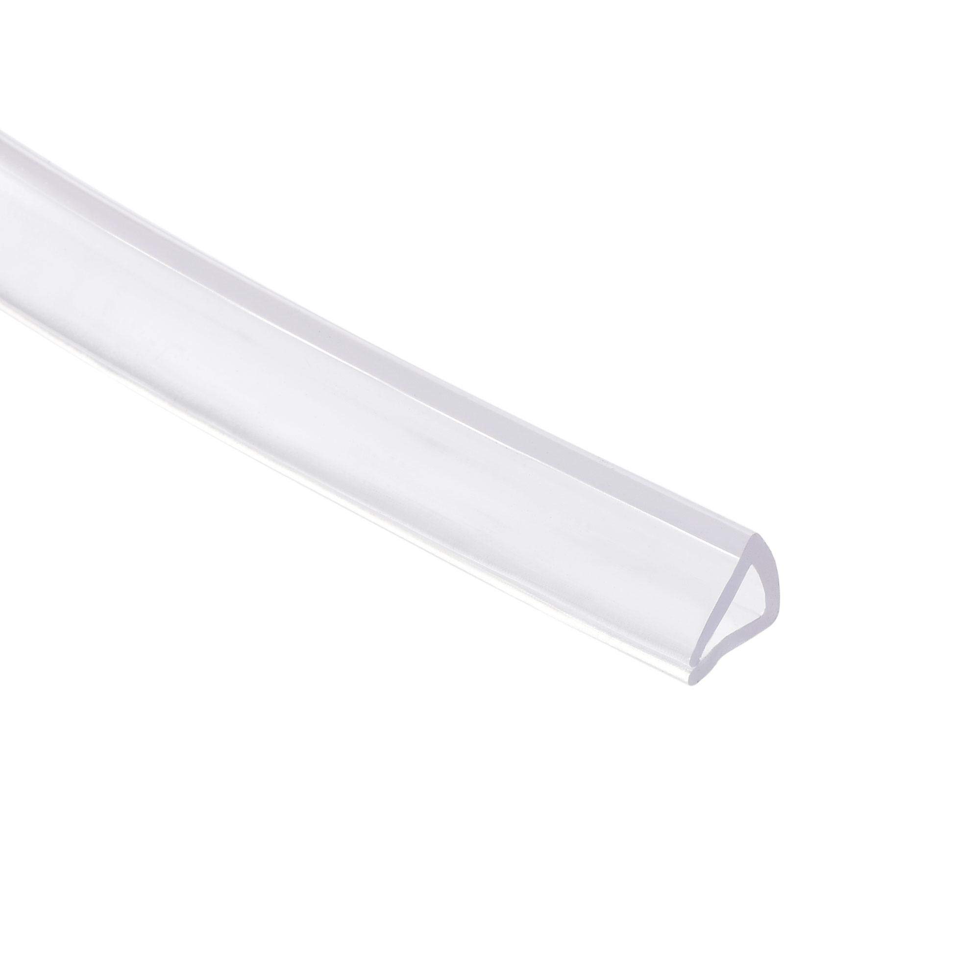 uxcell Trim Seal PVC U Seal Channel Edge Protector Sheet Fits 3-5mm Edge 1M Length 7mm Height Transparent