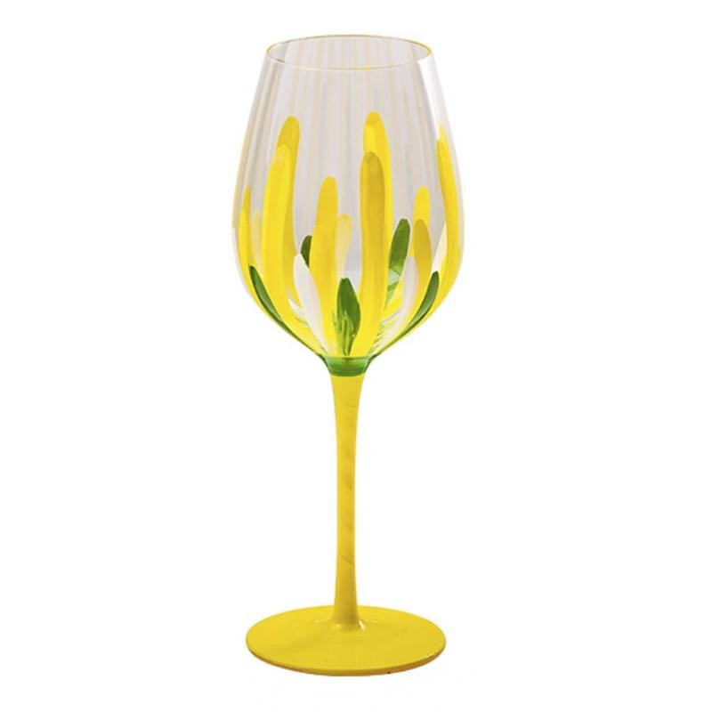 Painted medieval tulip goblet 400-800ML high-value crystal glass juice home red wine