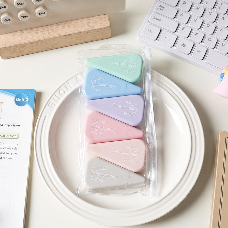 Macaron-Farben Mini-Korrekturroller-Set für Schüler und Büro