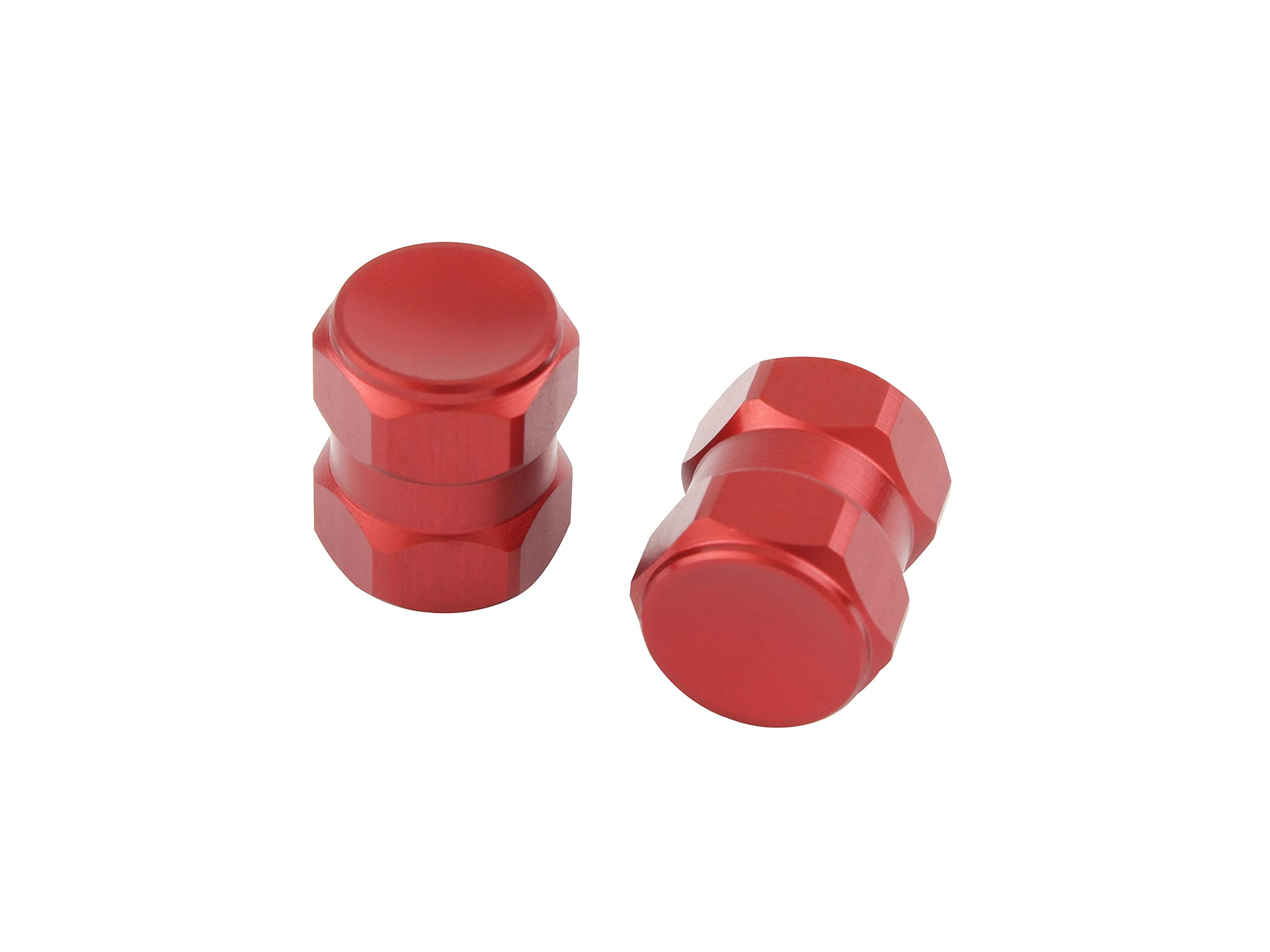 POSH FAITH Motorcycle Supplies HEX2 Air Valve Cap 2 Pieces красный