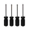 Strong Magnetic Slotted & Phillips Screwdriver Set, Black Handle (5.0, 3.0, 4.0)
