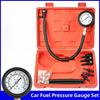 Red Alloy Fuel Pressure Gauge Kit 0-7bar Dual Scale PSI Bar With Quick Connect Hose For Motorcycle Car Engine Injection Testing