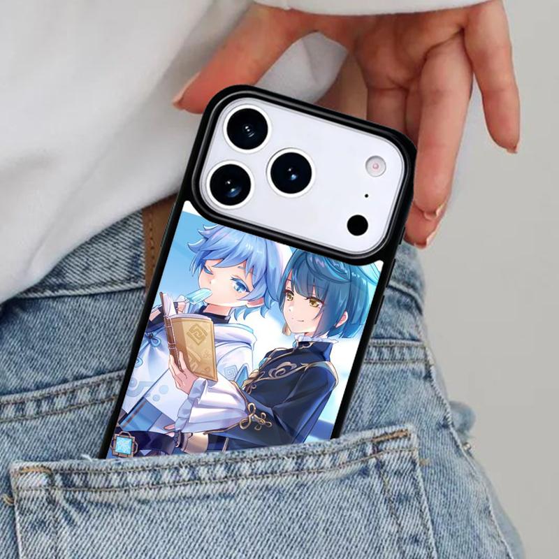 

Genshin Impact Xingqiu Phone Case for iPhone 16e 15 14 13 12 17 Pro Max Plus Air 17pro Cover Coque iPhone 12 Pro Max