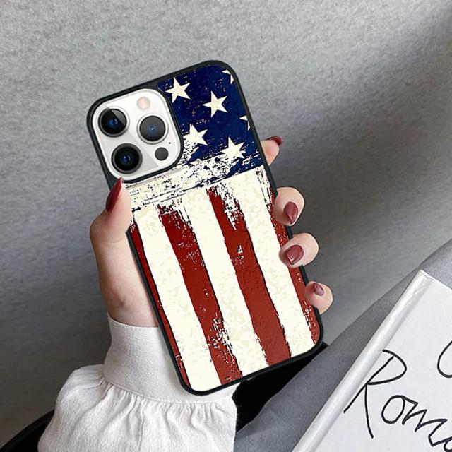 USA American Flag Phone Case Cover For iPhone 17 Air 16 15 14 Plus 12 13 Pro Max Coque Shell Fundas