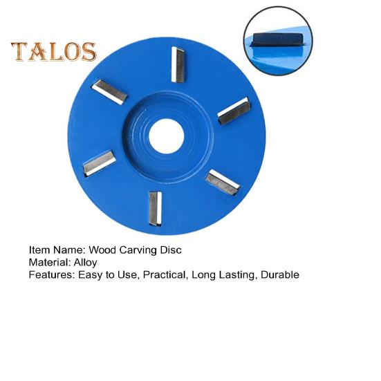 6 Teeth Wood Carving Disc Smooth Precise Carving Easy Installation Multipurpose Stump Remover Angle Grinder Wood Carving Disc