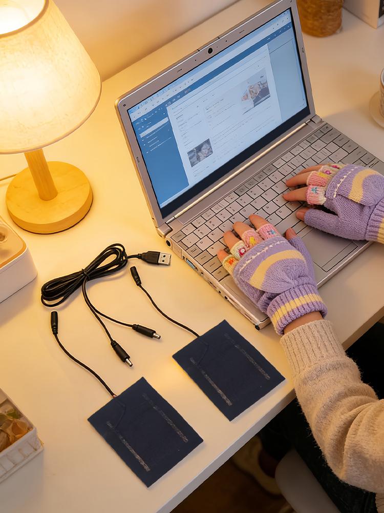 Heating Pad for Gloves 5V Winter Hand Warming Supplies Electric Hand Heating Pad for Home Office Gamers Photographers Hikers