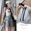 Women's Petite Summer Casual Wide-Leg Shorts with Bow & Three Stripes
