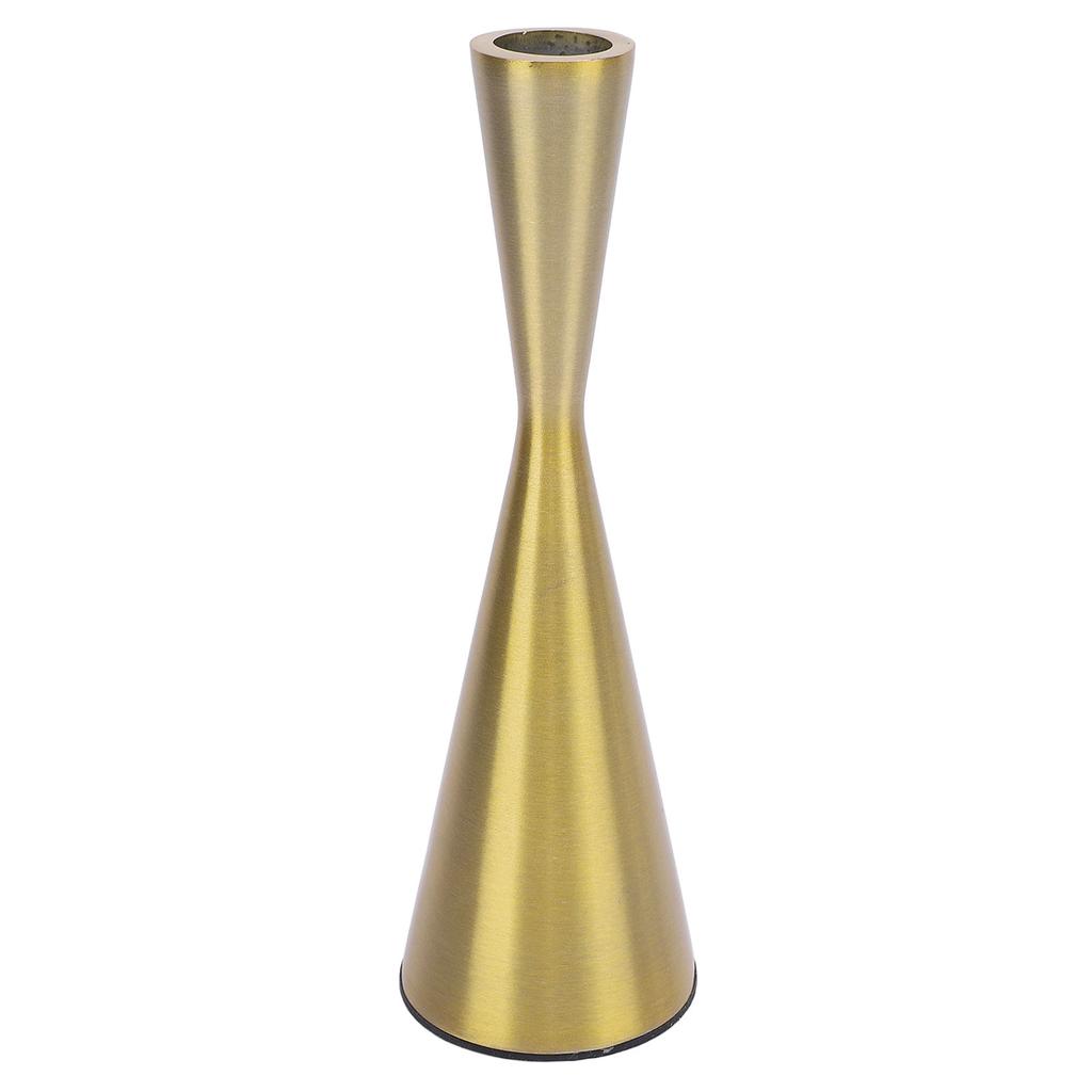 Geometric Candle Holder Aluminum Gold Taper Candlestick Holder Decor for 3cm Candle L 6 X 26.5cm /