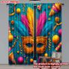 2D flat printing 2pcs Curtain Party Curtain Carnival Colorful Celebration(1) Digital Printed Polyester Drapes Festive Curtains
