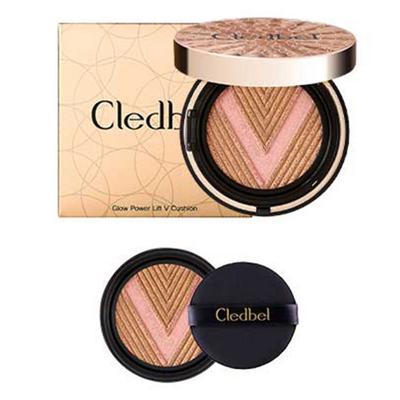 Cledbel Glow Power Lift V Cushion 13g + Refill Set, No. 23 Natural Gold Beige + Rose Gold, 1 Set