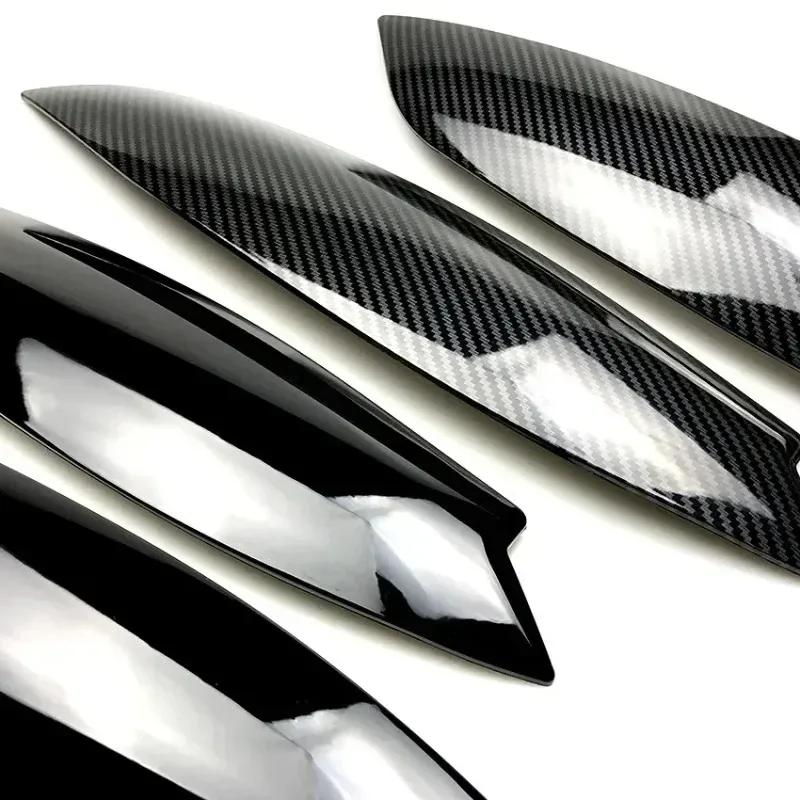 For VW GOLF 5 MK5 GTI R 2005 2006 2007 Car Headlights Eyebrow Eyelids Cover Carbon Fiber Sticker Decorative Accessories