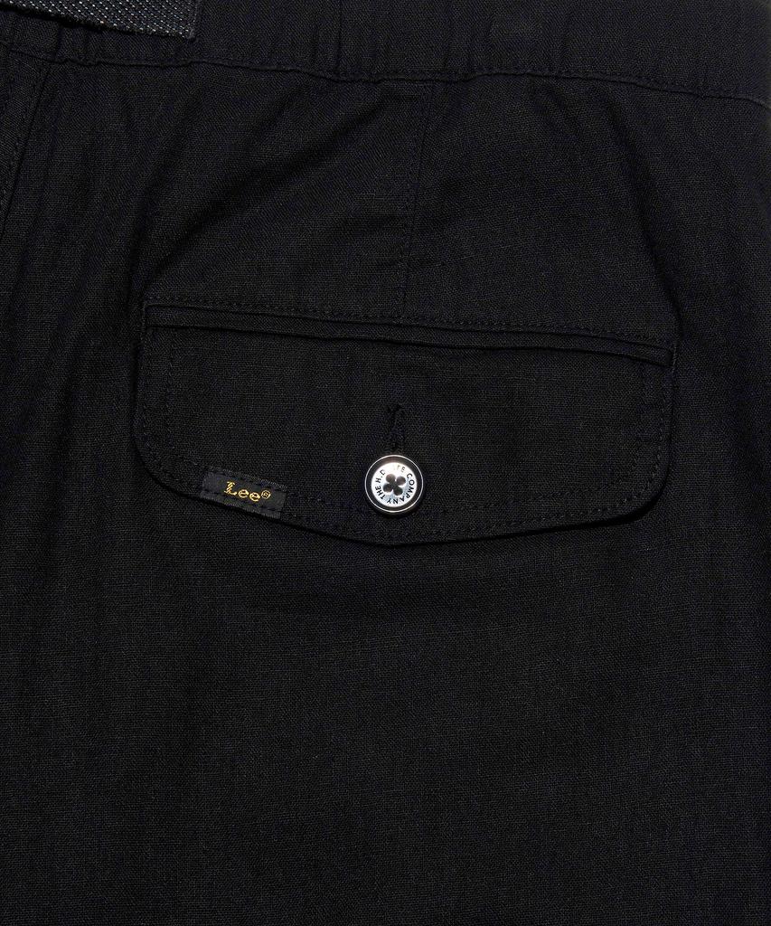 LEE Linen Webbing Belt Balloon Pants Black