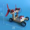Children DIY Wooden Electric Dual Fan Model Preschool Science Experiments Kindergarten Education Toys