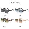 Luxury Fashion Brand Designer Sunglasses Women Square Letter Vintage Elegant Shades Glasses Cute Trendy Travel