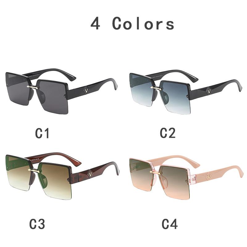 Luxury Fashion Brand Designer Sunglasses Women Square Letter Vintage Elegant Shades Glasses Cute Trendy Travel