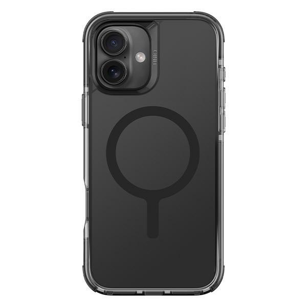UNIQ Combat iPhone 16 Plus Case 6.7"Magclick Charging Black/carbon Black