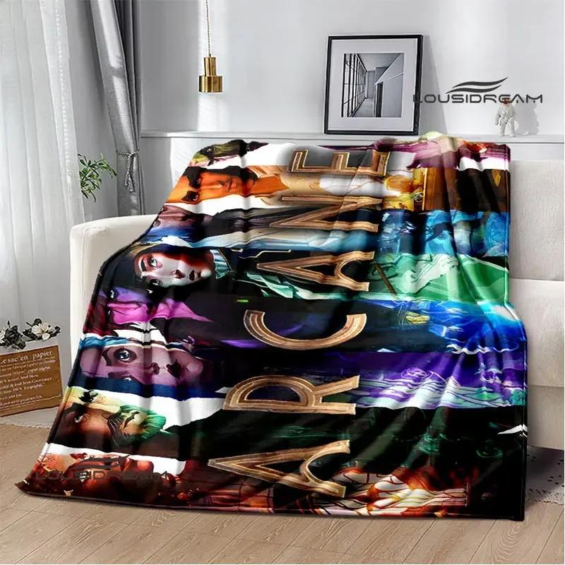 Arcano: Coperte con stampa di cartoni animati di League of Legends per tenersi al caldo, morbide e confortevoli, per casa, viaggio, letto, regalo di compleanno