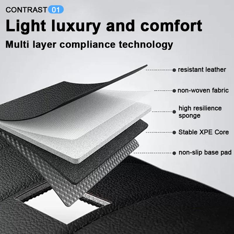 Car Trunk Mat For Hyundai Sonata 2015~2019 2016 2017 LF MK7 Cargo Storage Carpet Leather Pad Waterproof Cushion Auto Accessories