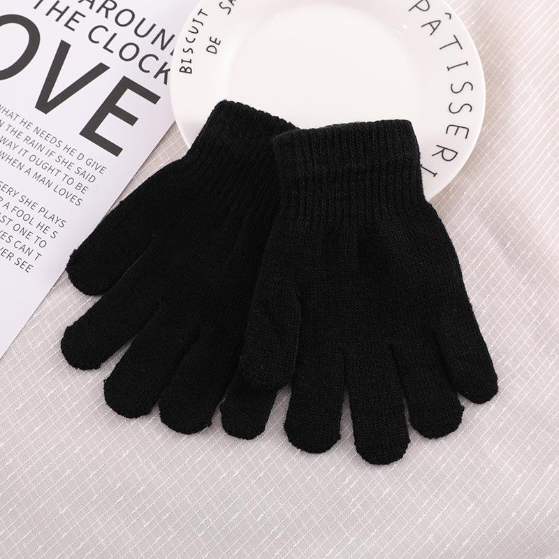 

Унисекс Теплые Акриловые Волшебные Перчатки: Конфетный цвет, Полный палец – Для мужчин, женщин и детей One Size чёрный