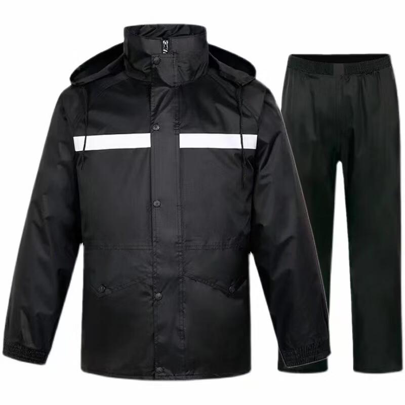Men s Windproof Reflective Split Rain Suit XXL