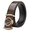 Men's Genuine Leather Automatic Buckle Crocodile Pattern Versatile Belt for Young Men Casual Trousers