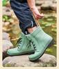 High-top Sports Shoes for Women 2025 Autumn Flat Shoes Casual Versatile with Outdoor Rain Boots Outdoor Knight Women Boots