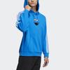 Adidas Neo Sesame Street Collab U Ss Hdy Bluza z kapturem typu pulower z nadrukiem na klatce piersiowej Unisexowa bluza z kapturem Niebieska HD7297