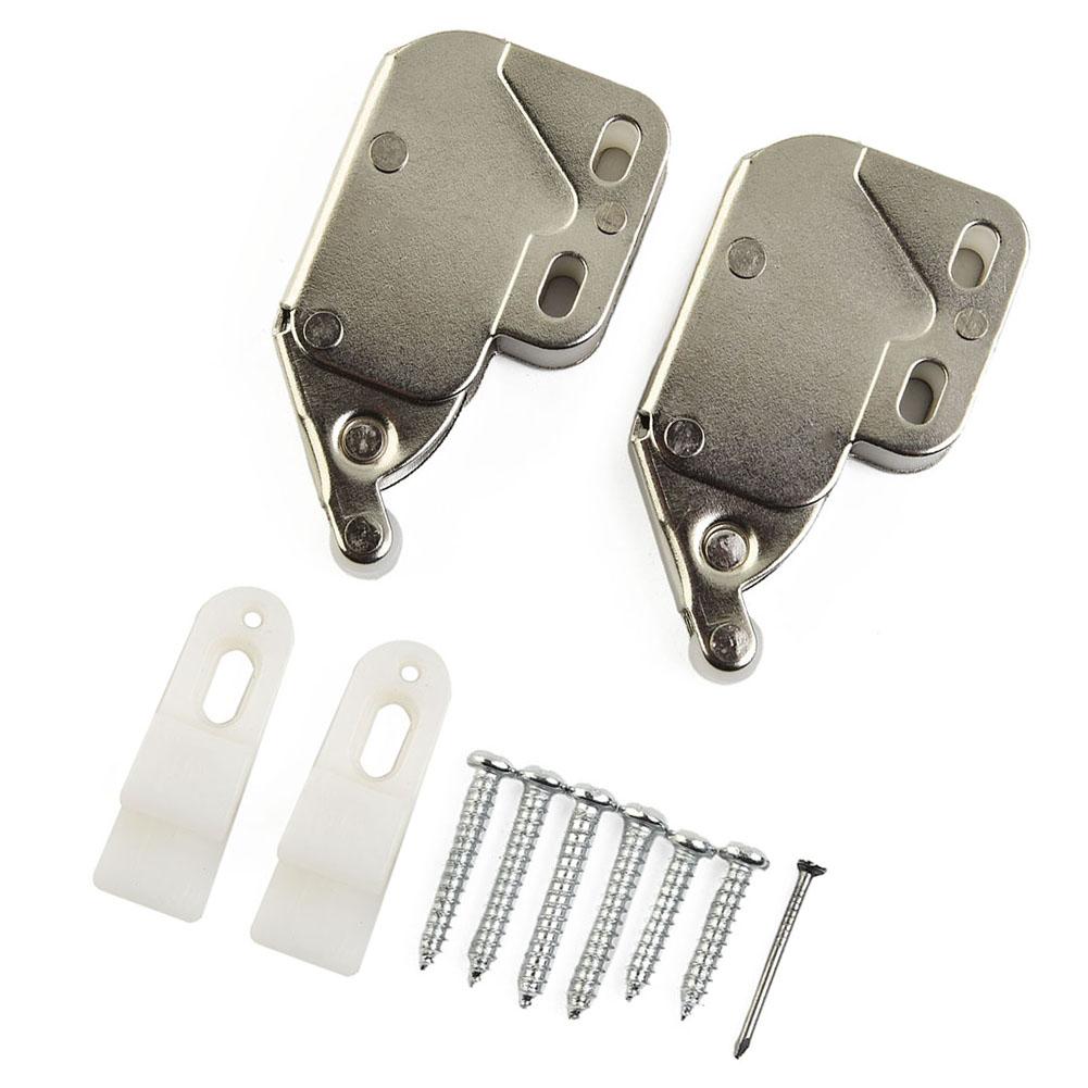 2Pcs Mini Touch Latch Automatic Spring Push Catch Bounce Lock For Cabinet Cupboard Doors Furniture Hardware Accessories