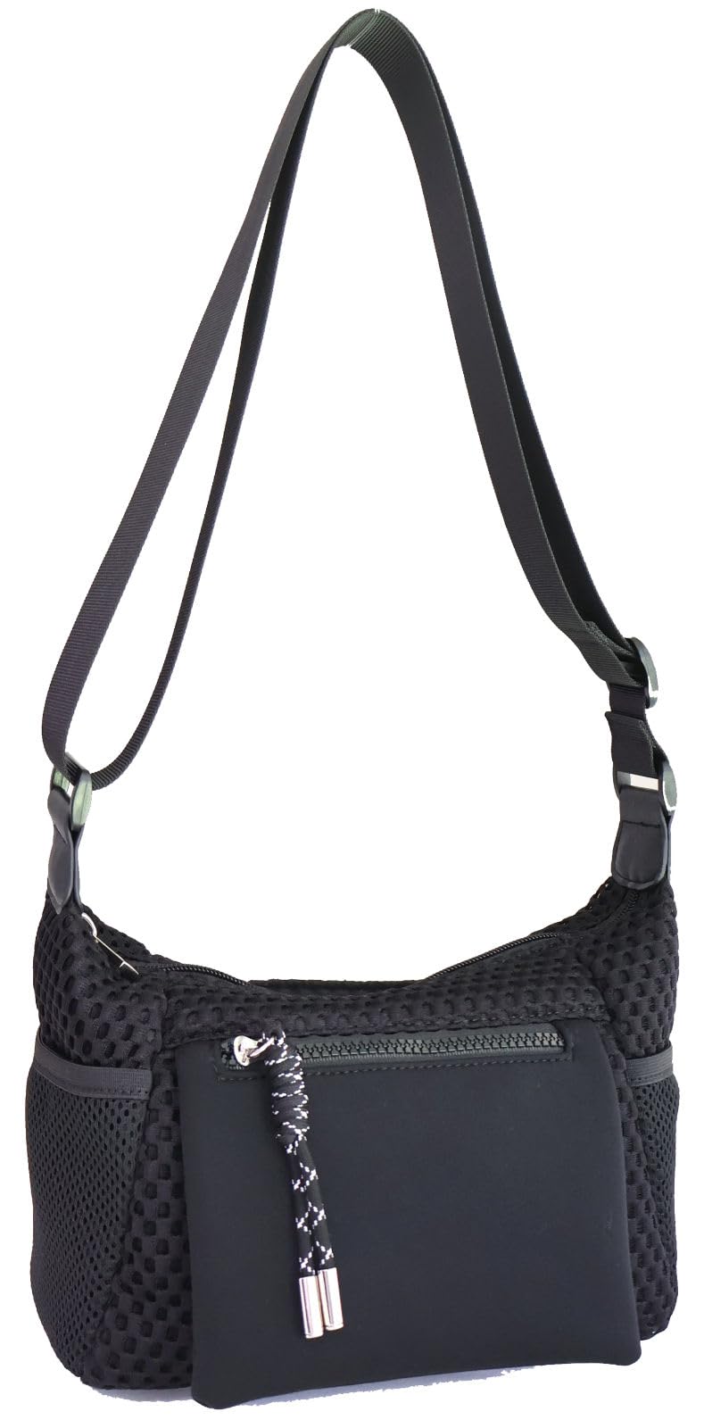 Grande Grace Women s Mesh Shoulder Bag, Black