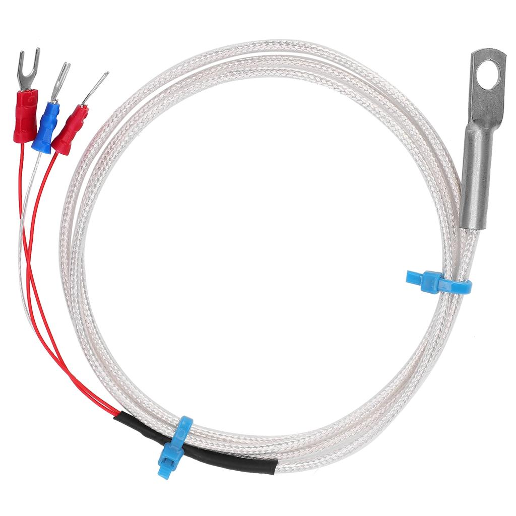 Temperature Sensor Probe PT100 Thermistor Temperature Measuring Probe Round Hole Patch Type5m