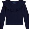 Polo Ralph Lauren T-Shirt FW25 Ruffled Round Neck Long Sleeve Kids tops 313978971-003