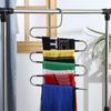 1pc Storage Rack Stainless Steel Pants Rack Multi-layer Anti Slip S-shaped Pants Rack Wardrobe Storage Pants Rack