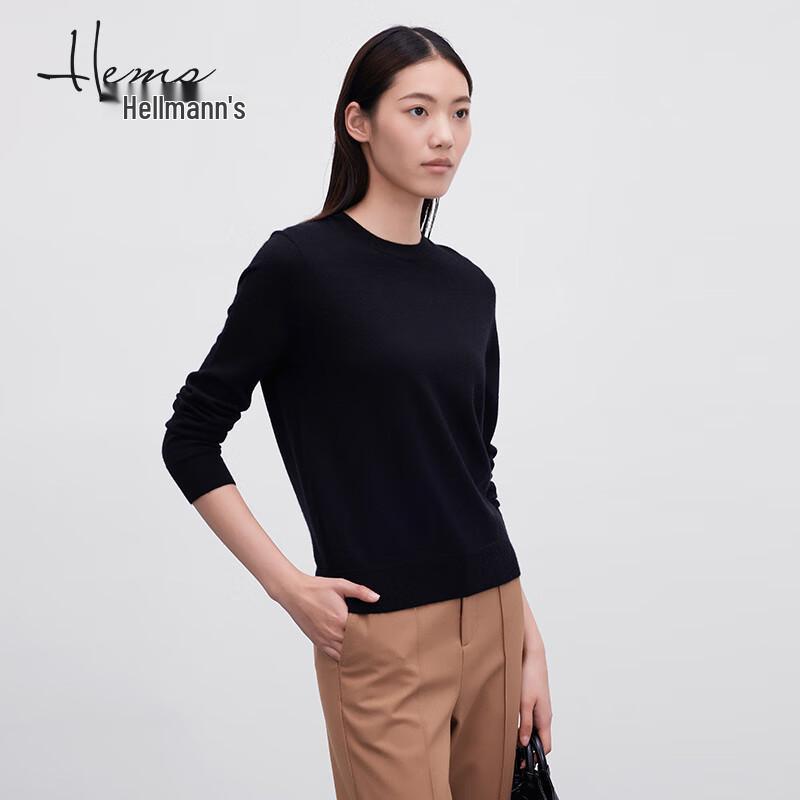 Women's Low Round Neck Long Sleeve Cashmere Sweater