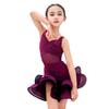 Purple Ballroom Dance Costume Professional Stage Costume Kids Latin Dance Dress  Children Girls