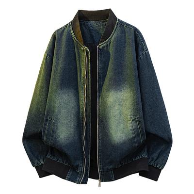 Lässige Sportjacke Herren Jeansjacke Herren Amerikanischer Retro Lockerer Denim-Top Herren Jeansjacke