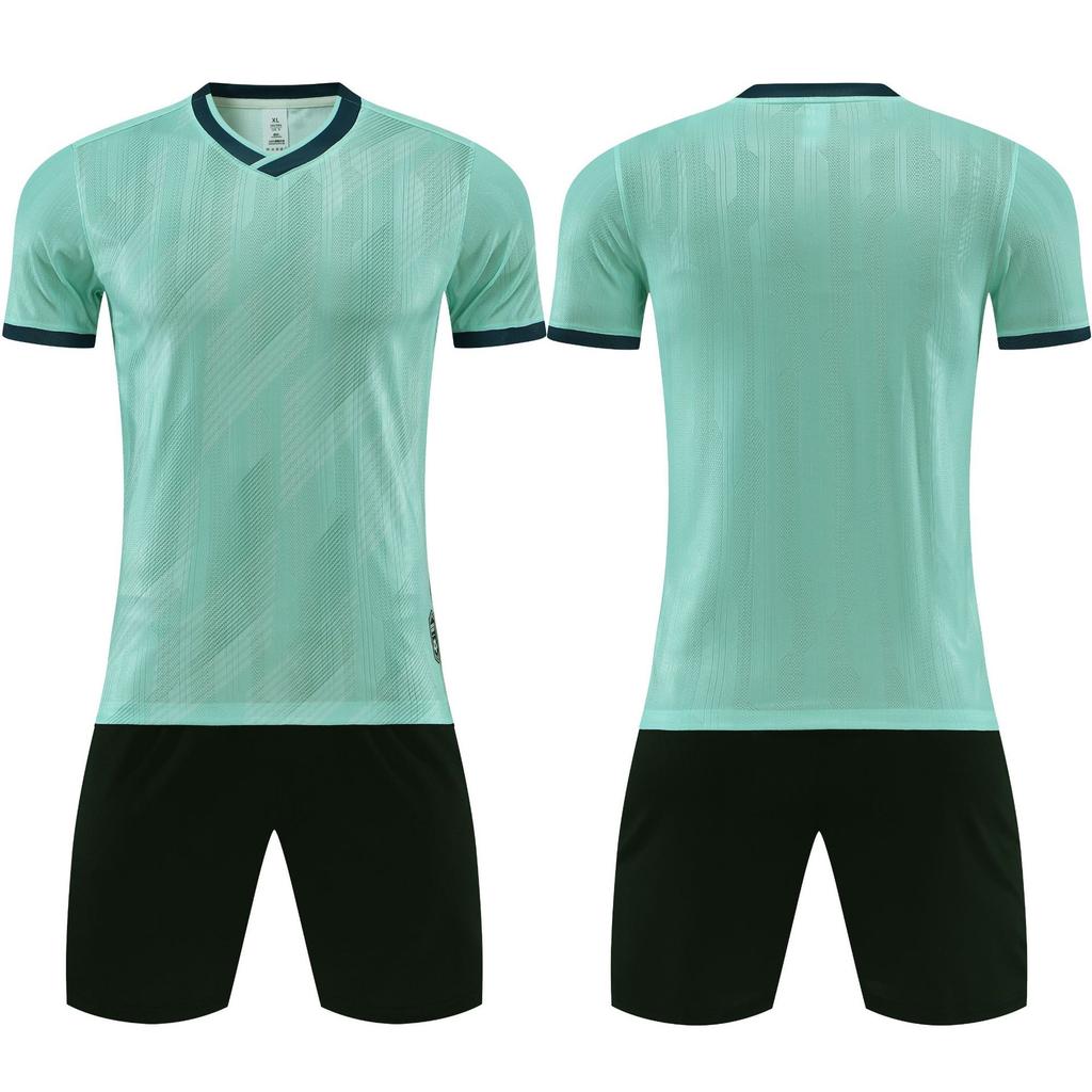 Cross-border Spot 2026 High-end Football Training Clothes, Children's Short-sleeved Summer Competition Clothes, Double-sided Pocket Football Clothes.