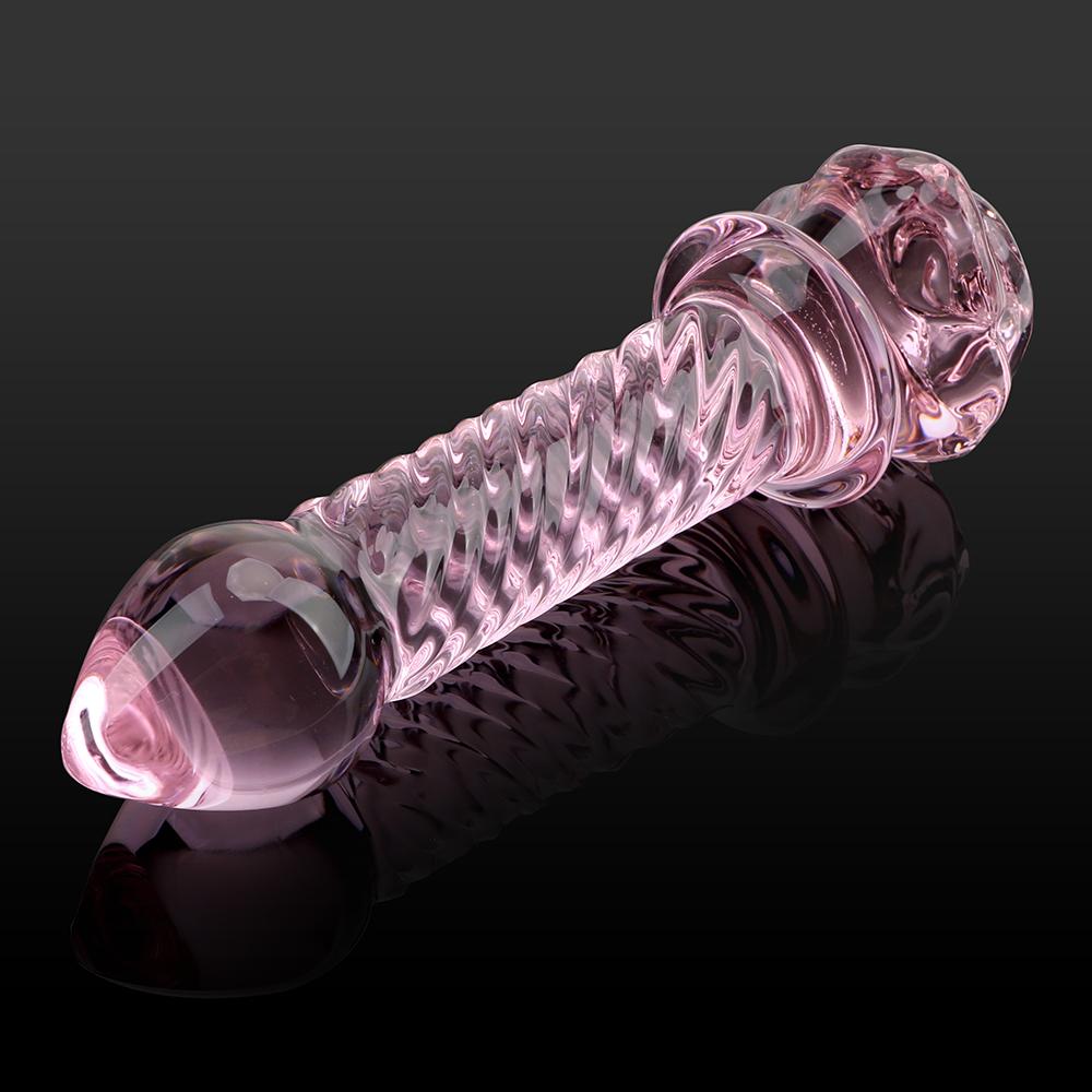 Glass Rose Decorative 22-35mm Anal Beads Butt Plug for Women Vaginal Dilator Female Masturbator Sex Toys Men Prostate Massager